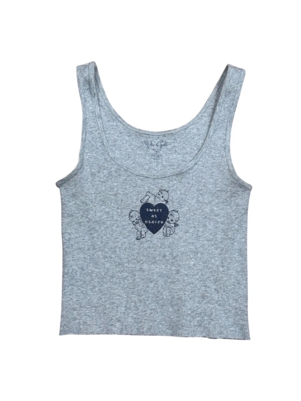 Brandy Melville 'Sweet as Heaven' Cropped Tank Top size Small